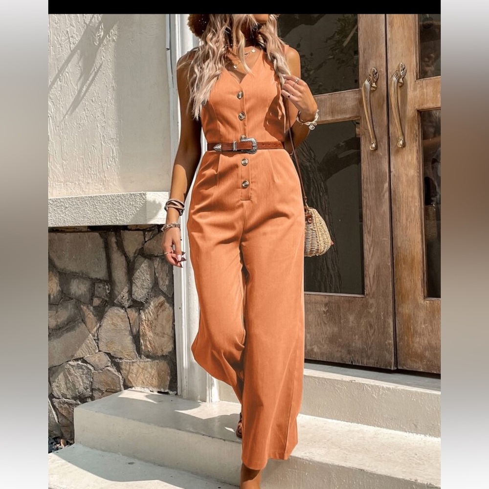 Women's Orange Jumpsuit